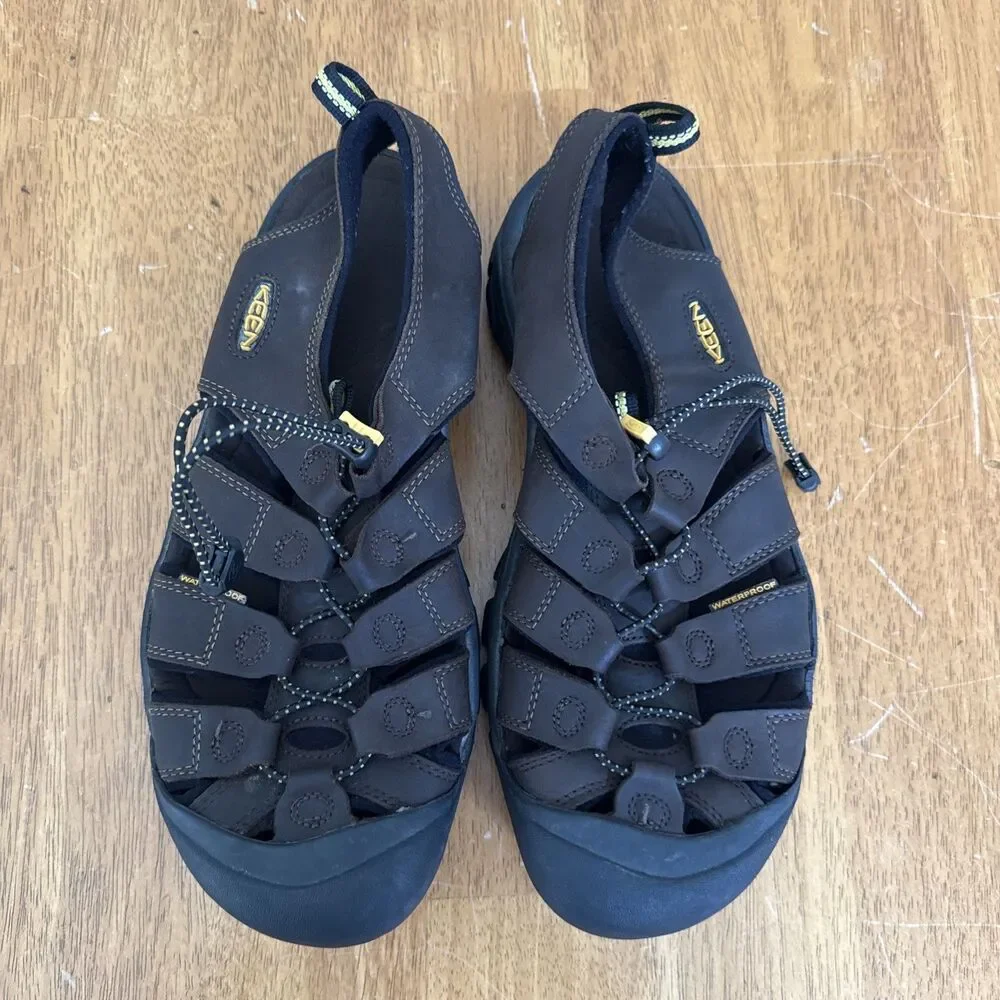 Keen Newport Sandals Leather Waterproof Shoe Outdoor Hiking Safety Toe Shoe 11
